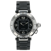 Cartier Pasha Seatimer Black Dial Stainless Steel 40.5mm Automatic Mens W31077U2