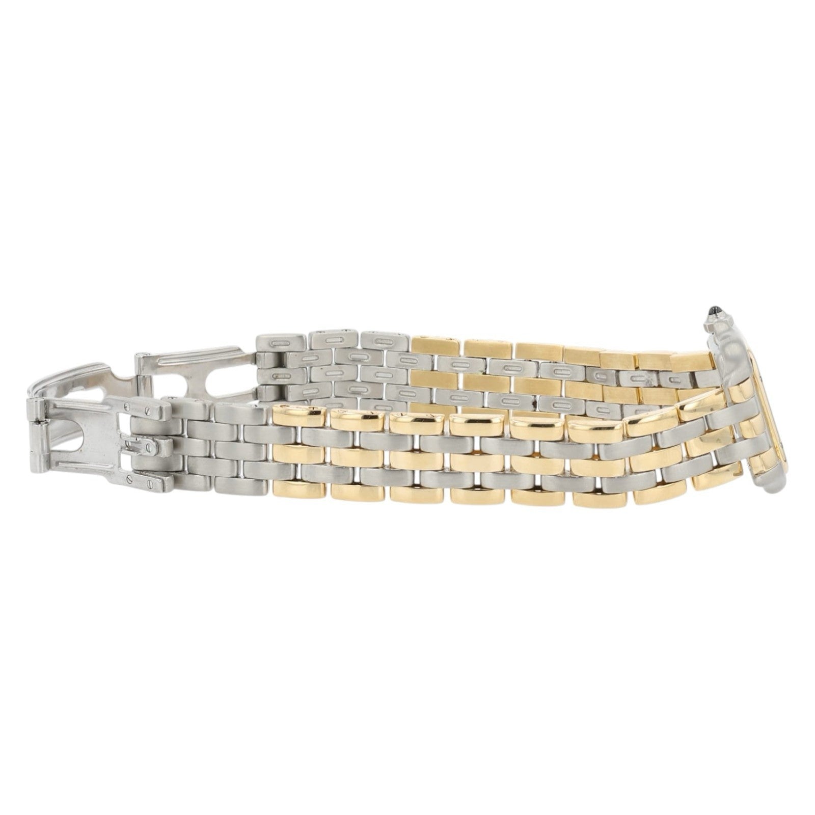 Cartier Panthere 3 Row Silver Dial Steel 22mm Quartz Women's Watch 1057917