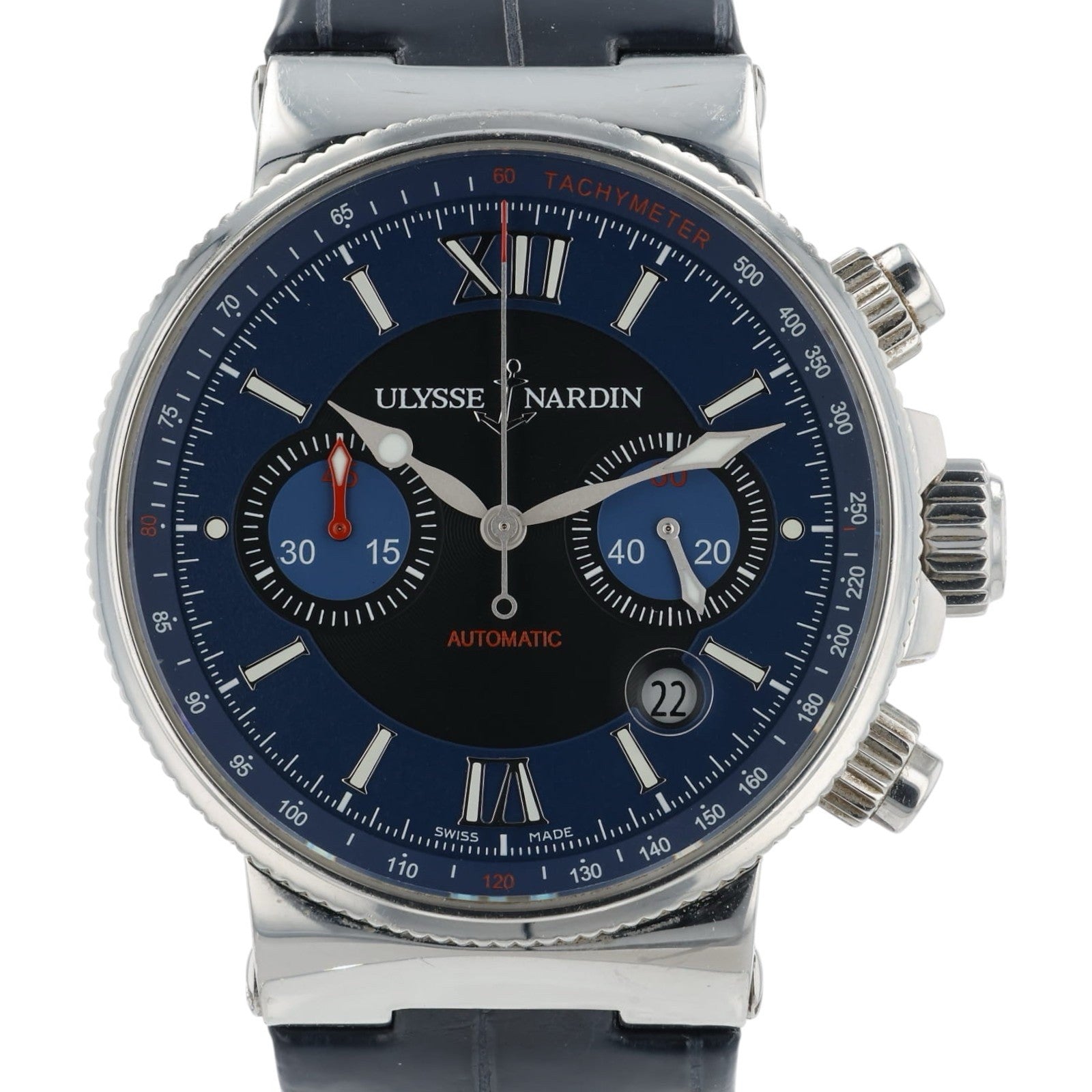 Ulysse Nardin Maxi Marine Blue Dial Stainless Steel 41mm Automatic Men’s 353-66