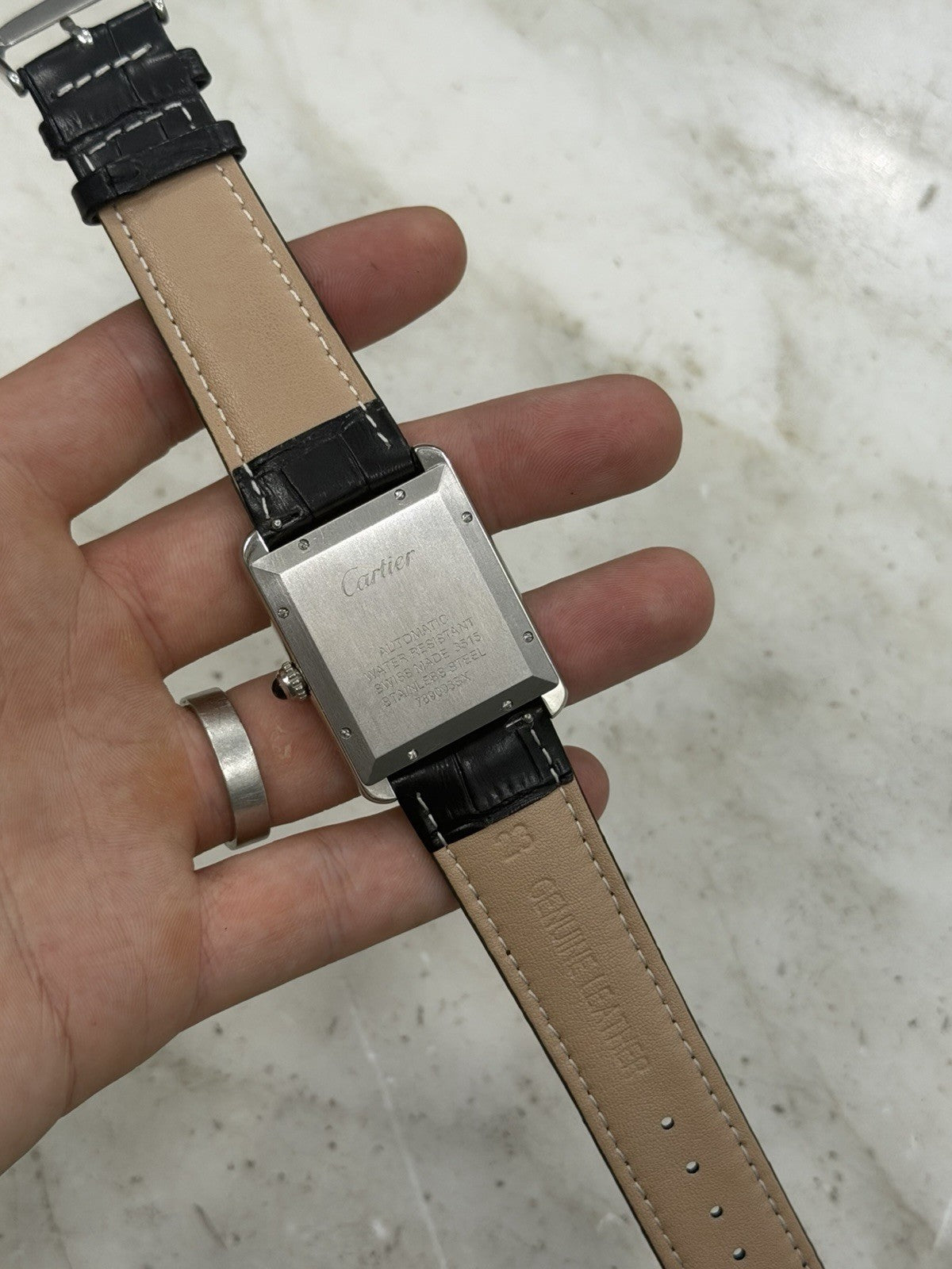 Cartier Tank XL Silver Dial Stainless Steel 31mm Automatic Mens Watch W5200027