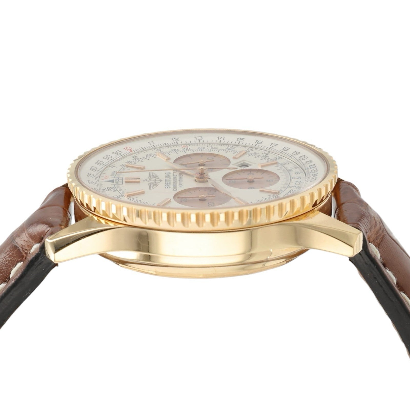 Breitling Navitimer Silver Dial 18k Rose Gold 38mm Automatic Men’s Watch R41380