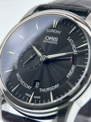 Oris Artelier Pointer Stainless Steel Black Dial 44mm Automatic Mens Watch 7666
