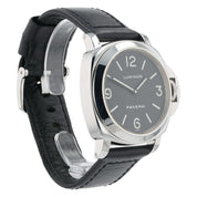 Panerai Luminor Black Dial Stainless Steel 44mm Manual Wind Mens Watch PAM0002