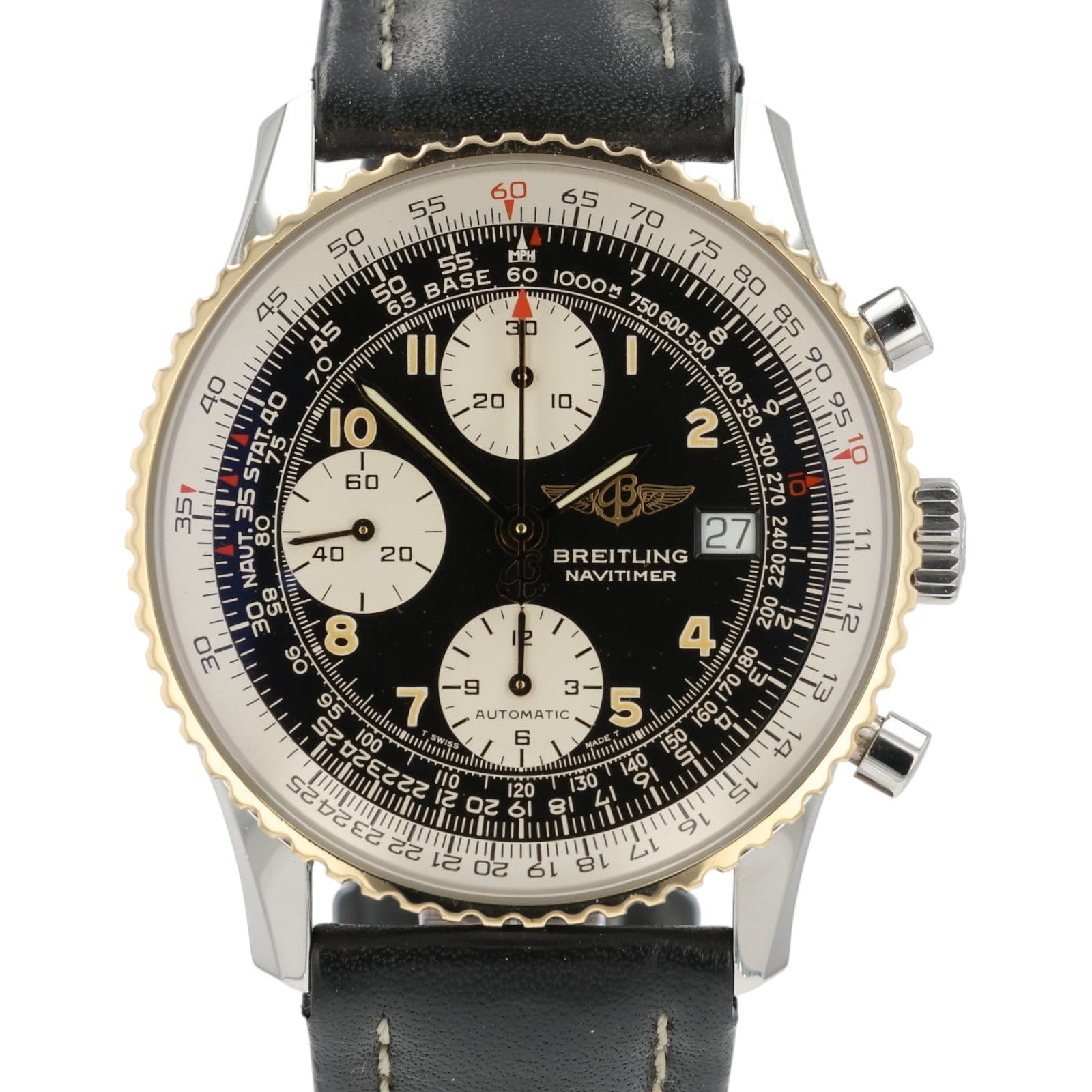 Breitling Navitimer Black Dial Steel and Gold 41mm Automatic Mens Watch D13022