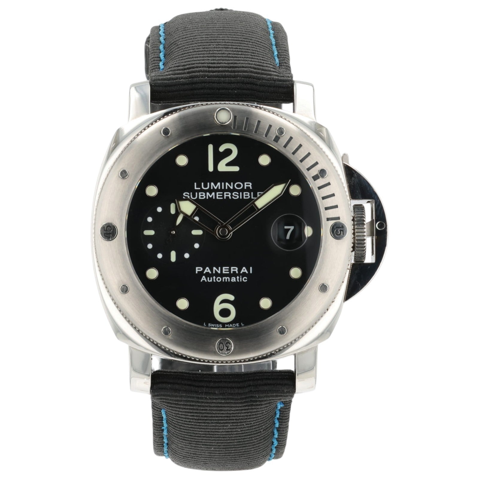 Panerai Luminor Submersible Black Dial Steel 44mm Automatic Mens Watch PAM00024
