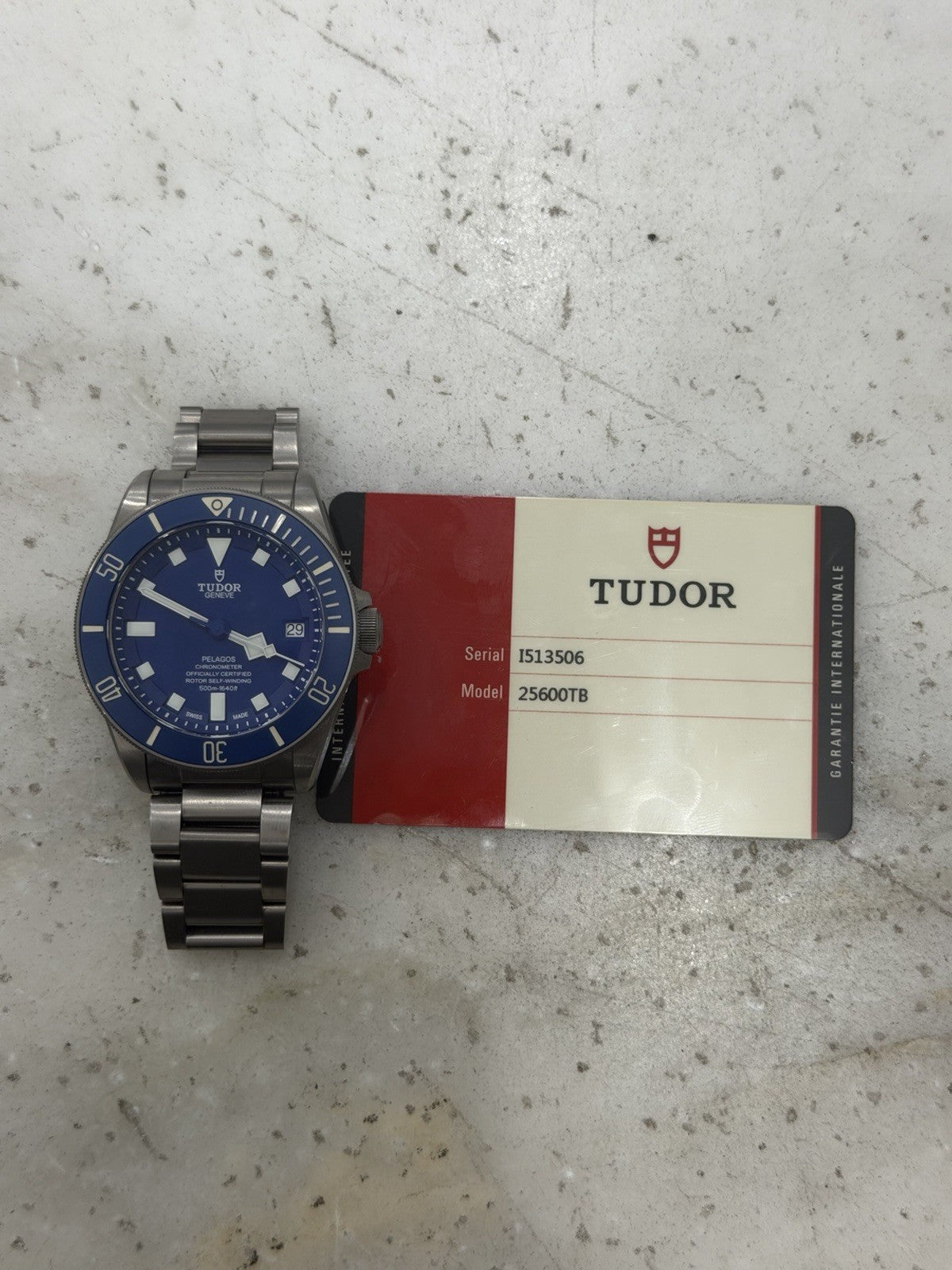 2017 Tudor Pelagos Date Blue Dial Titanium Men's Watch 25600TB - Box/Papers