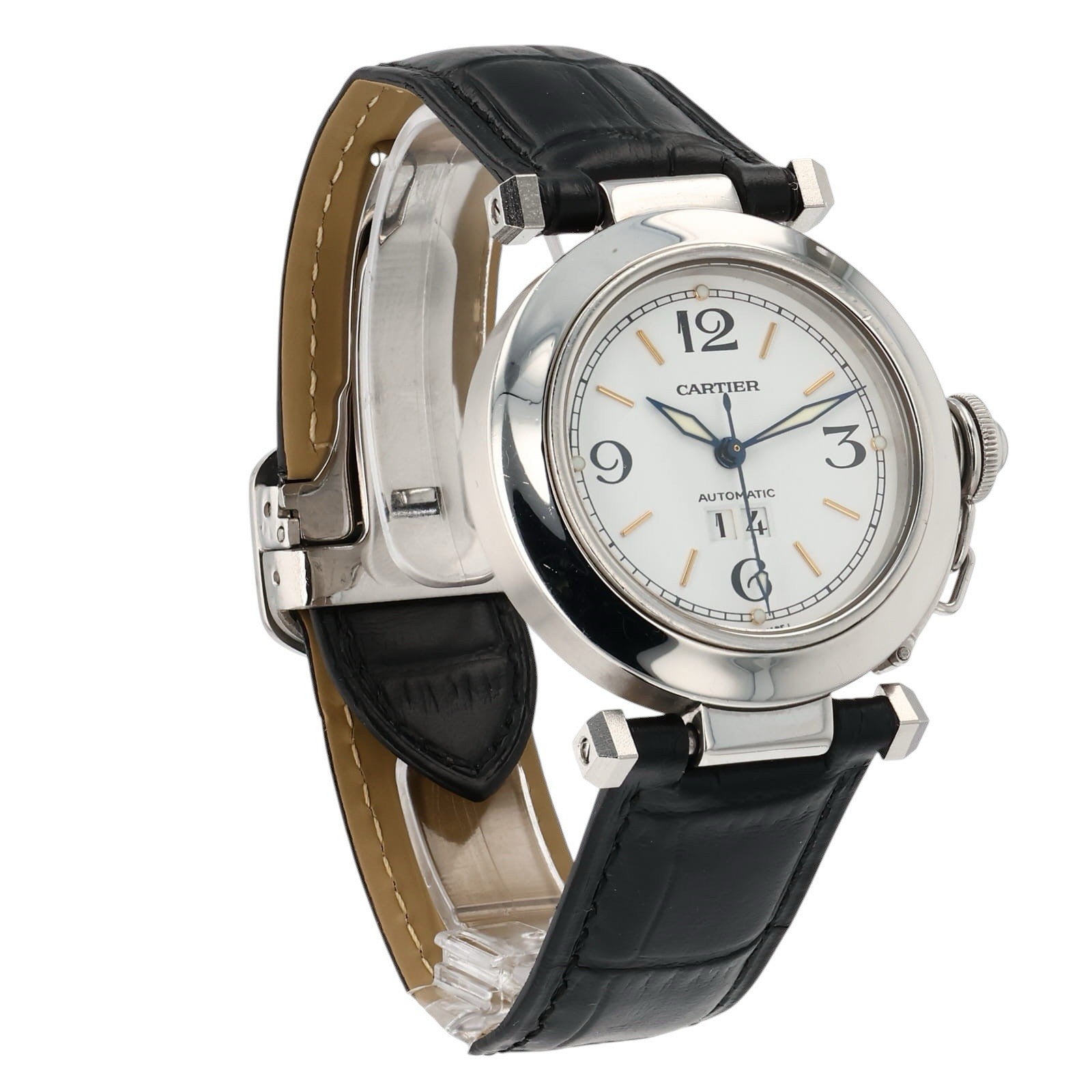 Cartier Pasha Stainless Steel White Dial 35mm Automatic Men’s Watch W31044M7