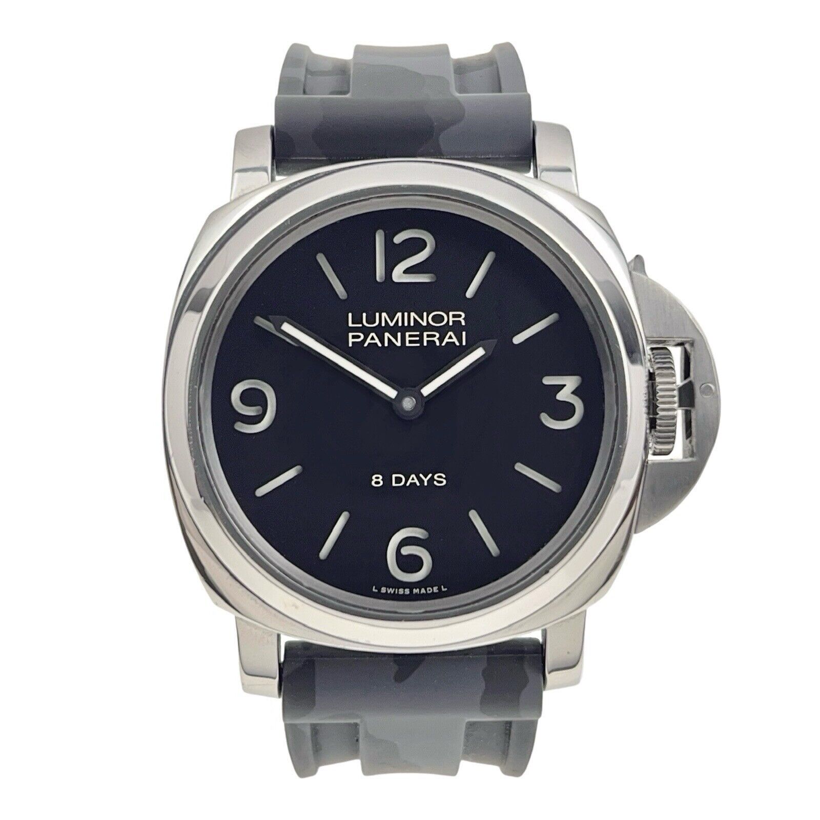 Panerai Luminor Base 8 Day Steel 44mm Manual Wind Men’s Watch PAM00560