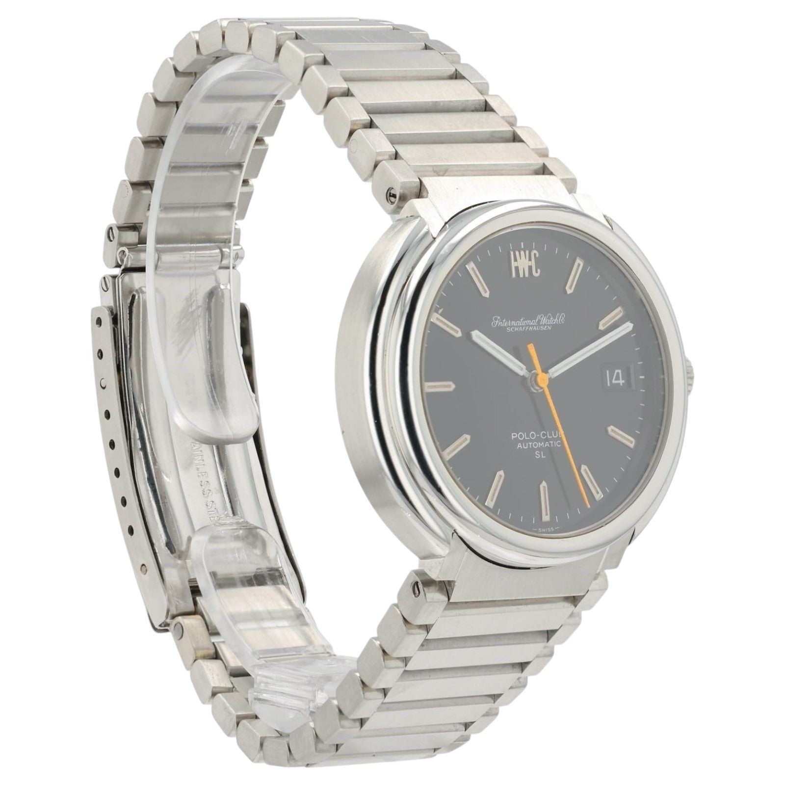 IWC Polo-Club Black Dial Stainless Steel 38x40mm Automatic Movement Men's Watch