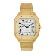 Cartier Santos Medium 18k Yellow Gold 35mm Automatic Men's Watch WGSA0030