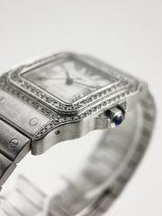 Cartier Santos Galbee Large Diamonds Steel 32mm Automatic Men’s Watch 2823