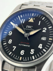 IWC Pilot Stainless Steel Black Dial 39mm Automatic Movement Mens Watch IW326801