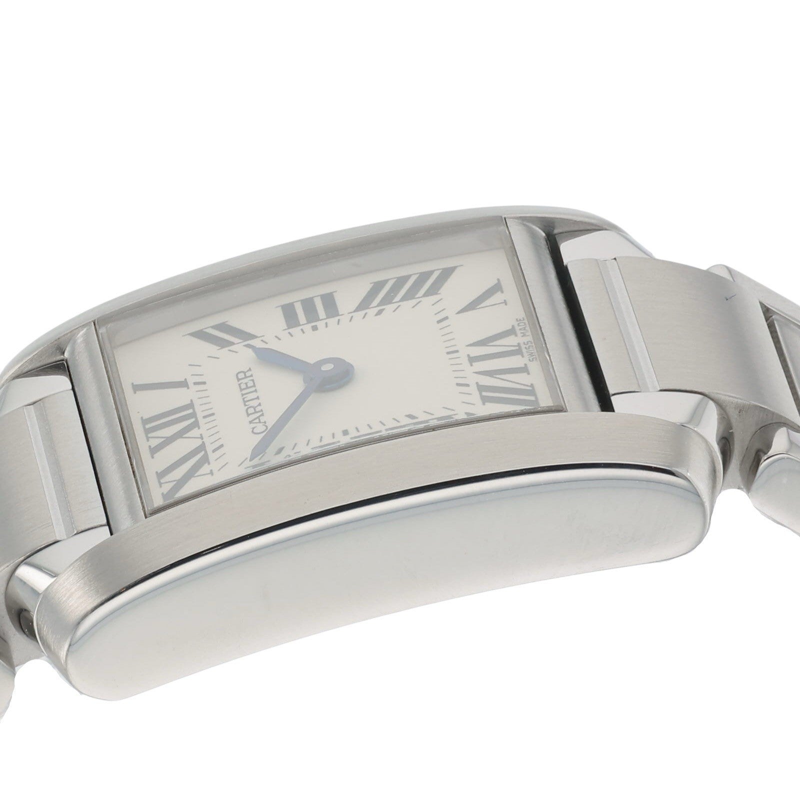 Cartier Tank Franchise Steel Silver Dial 25x20mm Quartz Women’s Watch W51008Q3