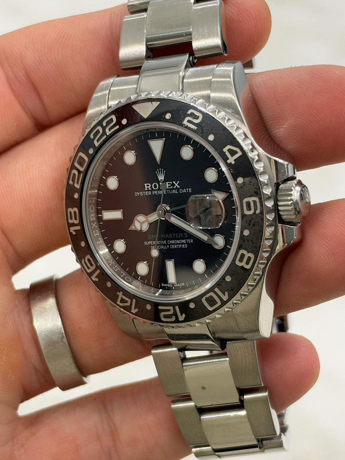 Rolex GMT Master II Black Dial Stainless Steel 40mm Automatic Men's 116710LN
