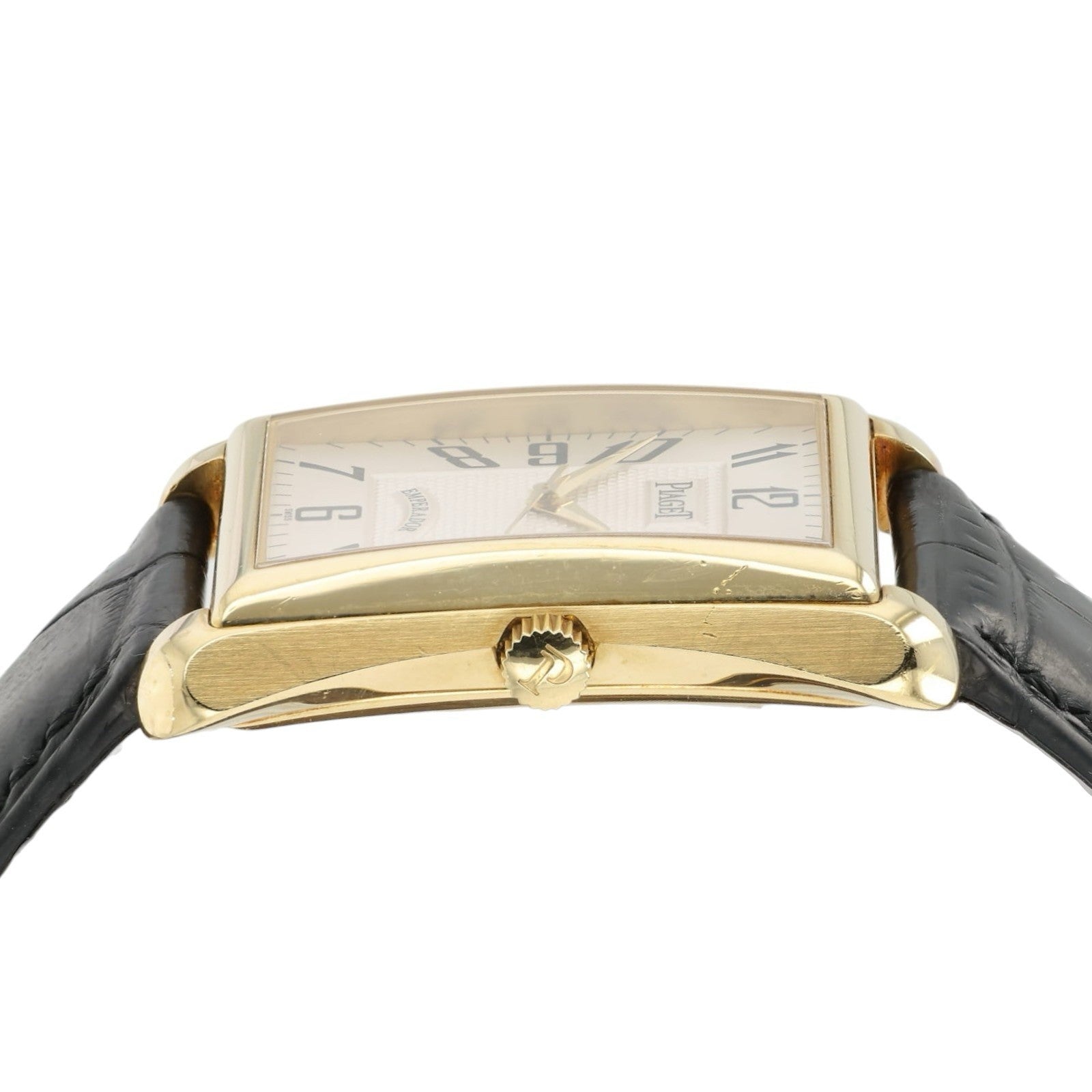 Piaget Emperador Silver Dial 18k Rose Gold 32x41mm Automatic Mens Watch P10041
