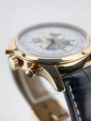 Breitling Transocean Chrono 18k Rose Gold White Dial 46mm Automatic Watch RB0510