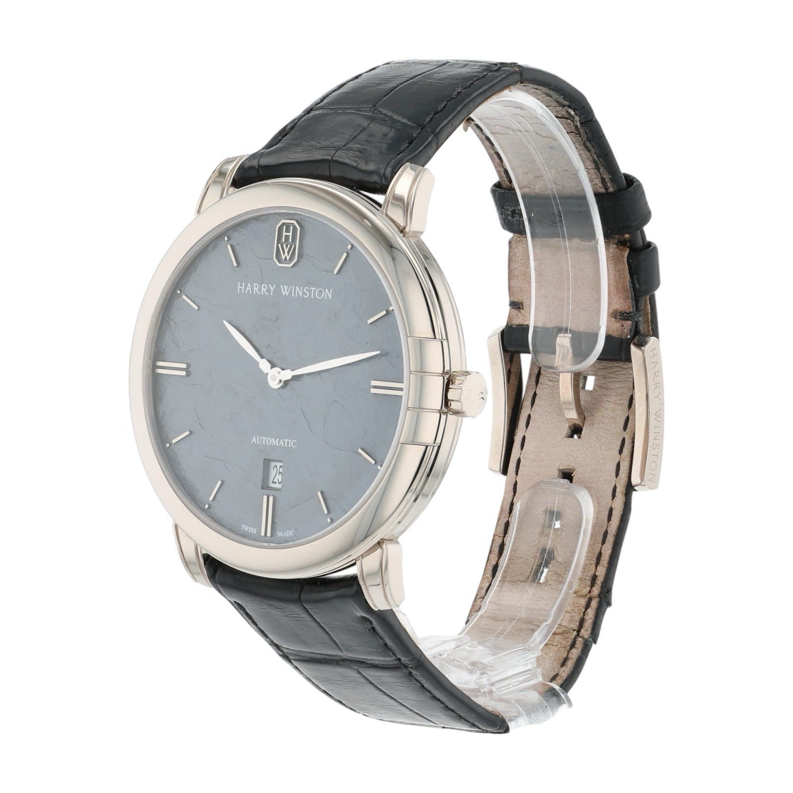 Harry Winston Midnight 18k White Gold Blue Dial 42mm Automatic Mens MIDAHD42