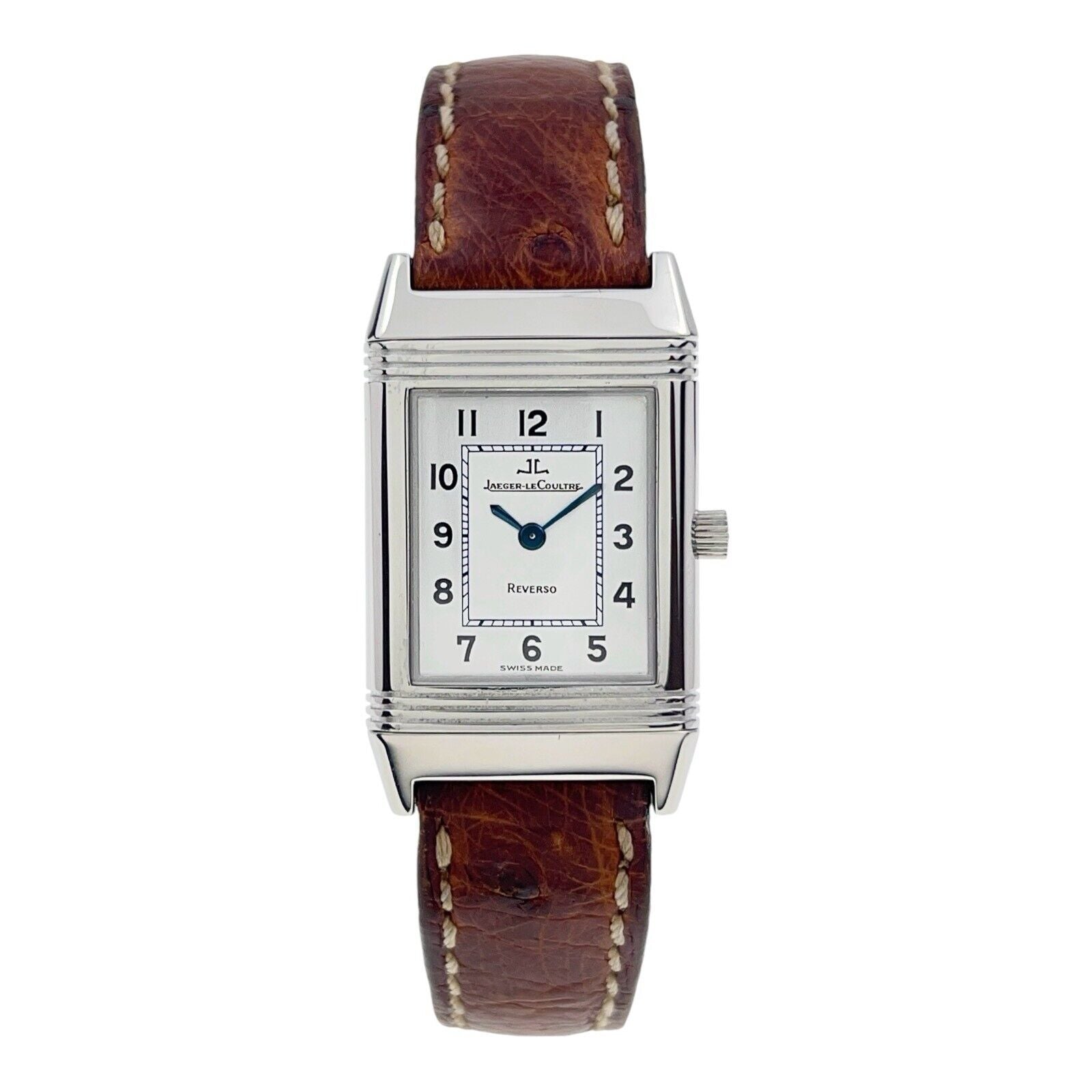 Jaeger LeCoultre Reverso Women's Silver Dial 20mm Quartz Watch 260.8.08