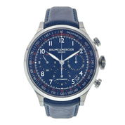Baume & Mercier Capeland Stainless Steel Blue Dial 44mm Automatic Mens 65716
