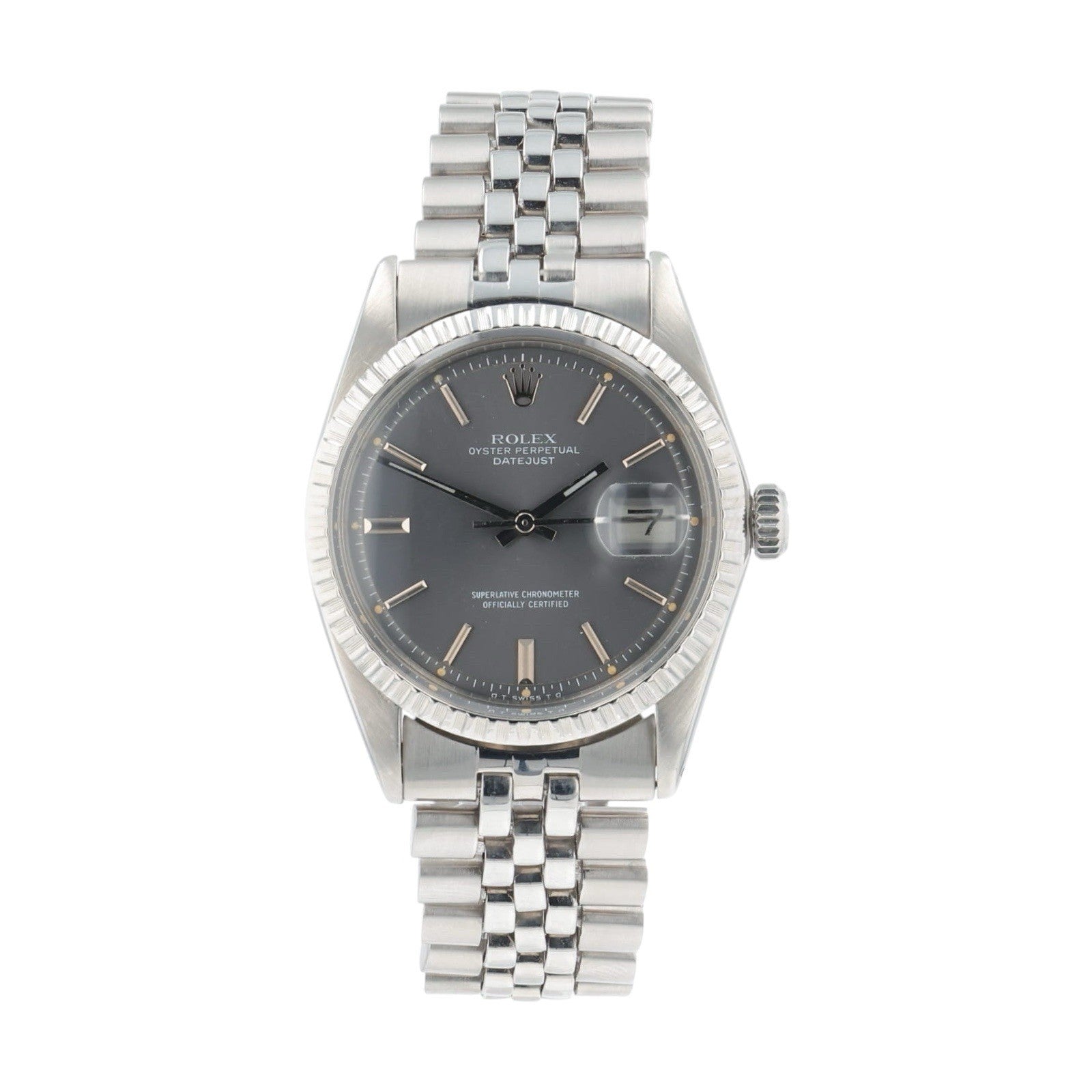 Rolex Datejust Stainless Steel Grey Dial 36mm Automatic Men’s Watch 1603