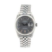 Rolex Datejust Stainless Steel Grey Dial 36mm Automatic Men’s Watch 1603