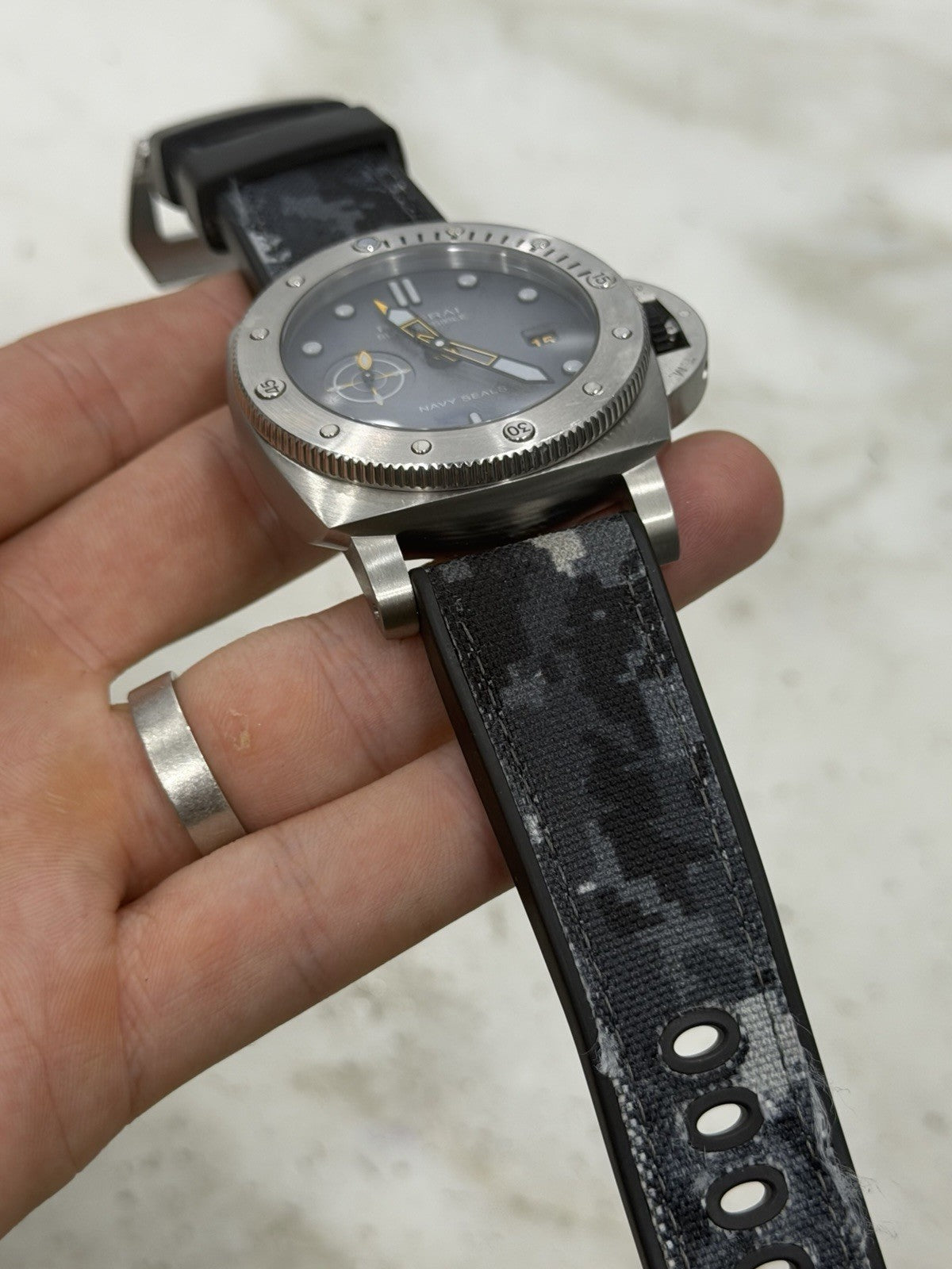 Panerai Submersible Navy Seals PAM01323 Automatic 44mm Grey Dial Watch