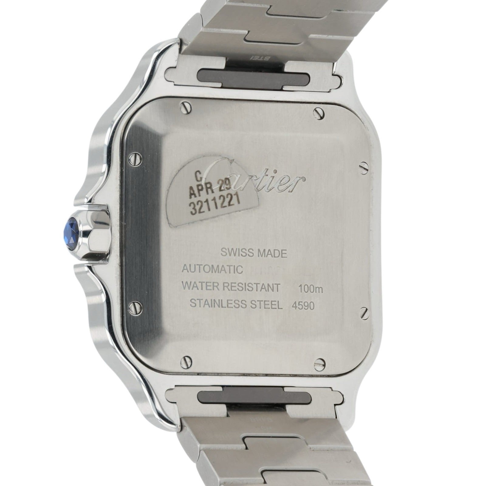 Cartier Santos Dial Time Gray Dial Steel 40.2mm Automatic Men’s Watch WSSA0076