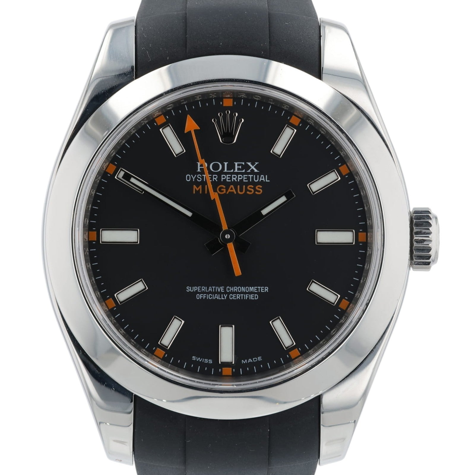 Rolex Milgauss Black Dial Stainless Steel 40MM Automatic Men's Watch 116400