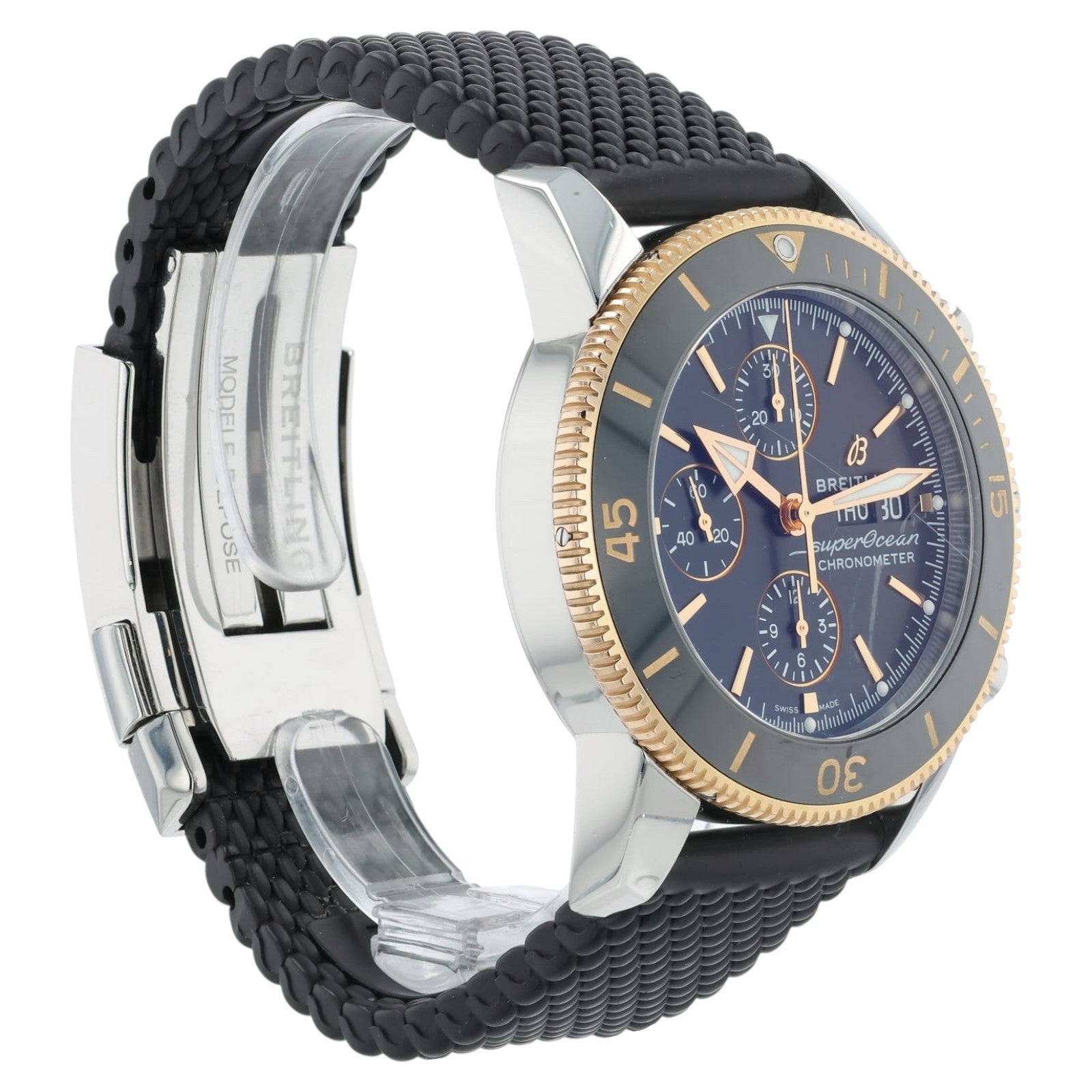 Breitling SuperOcean Heritage Black Dial Gold & Steel 44mm Auto Watch U13313