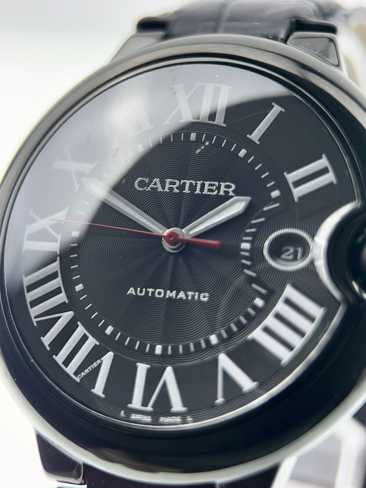 Cartier Ballon Bleu Stainless Steel PVD Black Dial 42mm Automatic Men’s WSBB015