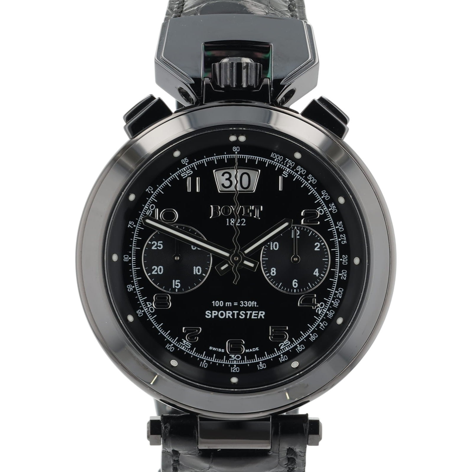 NEW 2025 Bovet Sportster Stainless Steel Black Dial 44mm Automatic Mens SP0306