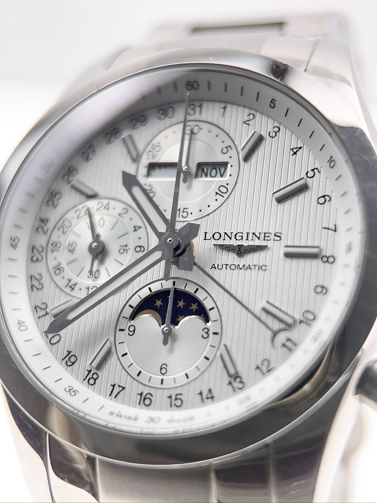 Longines Conquest Classic Stainless Steel Silver 42mm Automatic Men’s Watch B&P