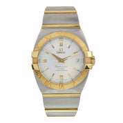 Omega Constellation Gold Steel Silver Dial 38mm Automatic Mens Watch 1201.30.00