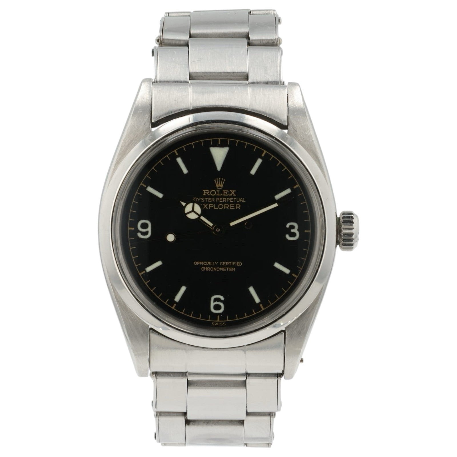 Rolex Explorer Black Dial Stainless Steel 36mm Automatic Movement Men’s 6610