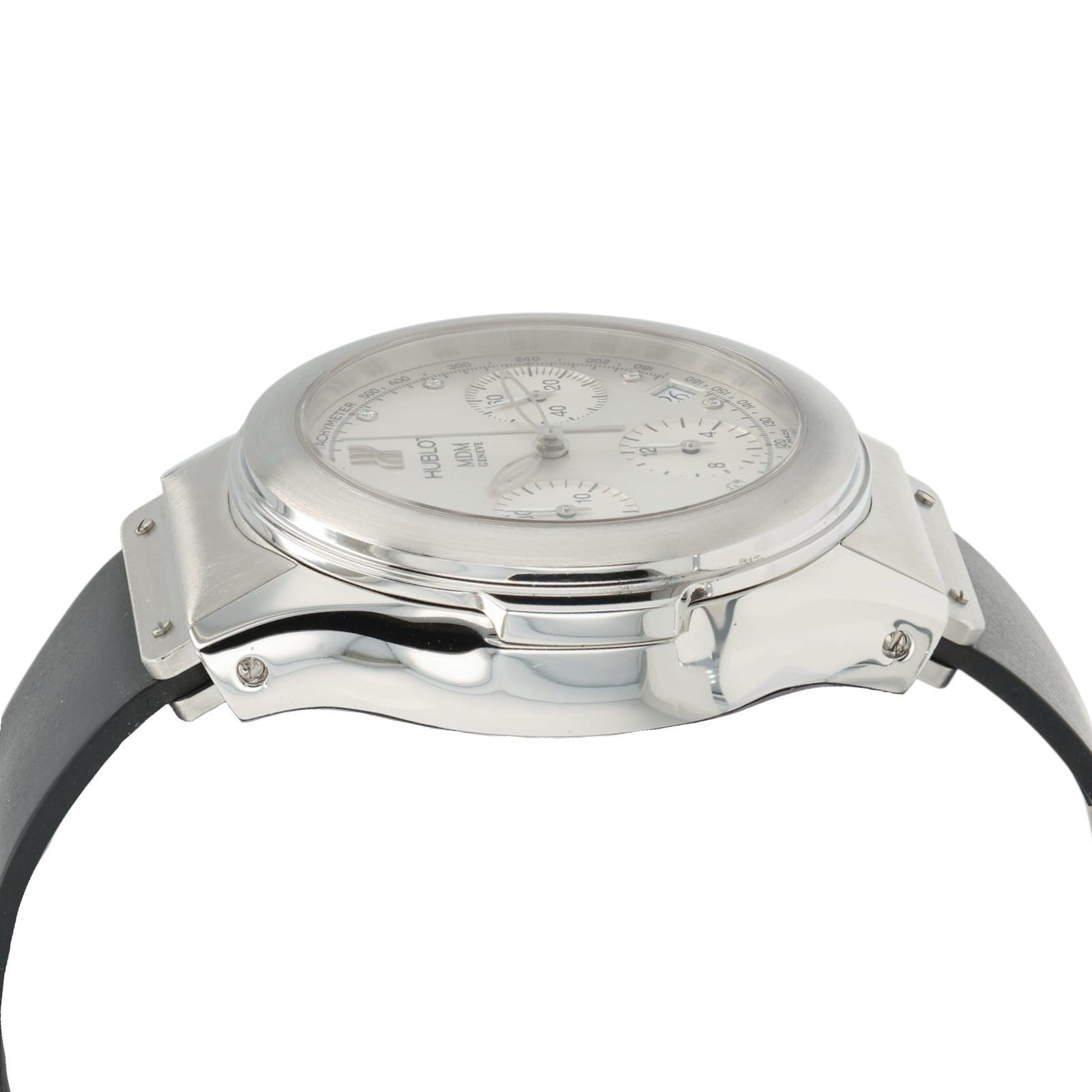 Hublot MDM Silver Diamond Dial Stainless Steel 40mm Automatic Mens Watch 1810.1
