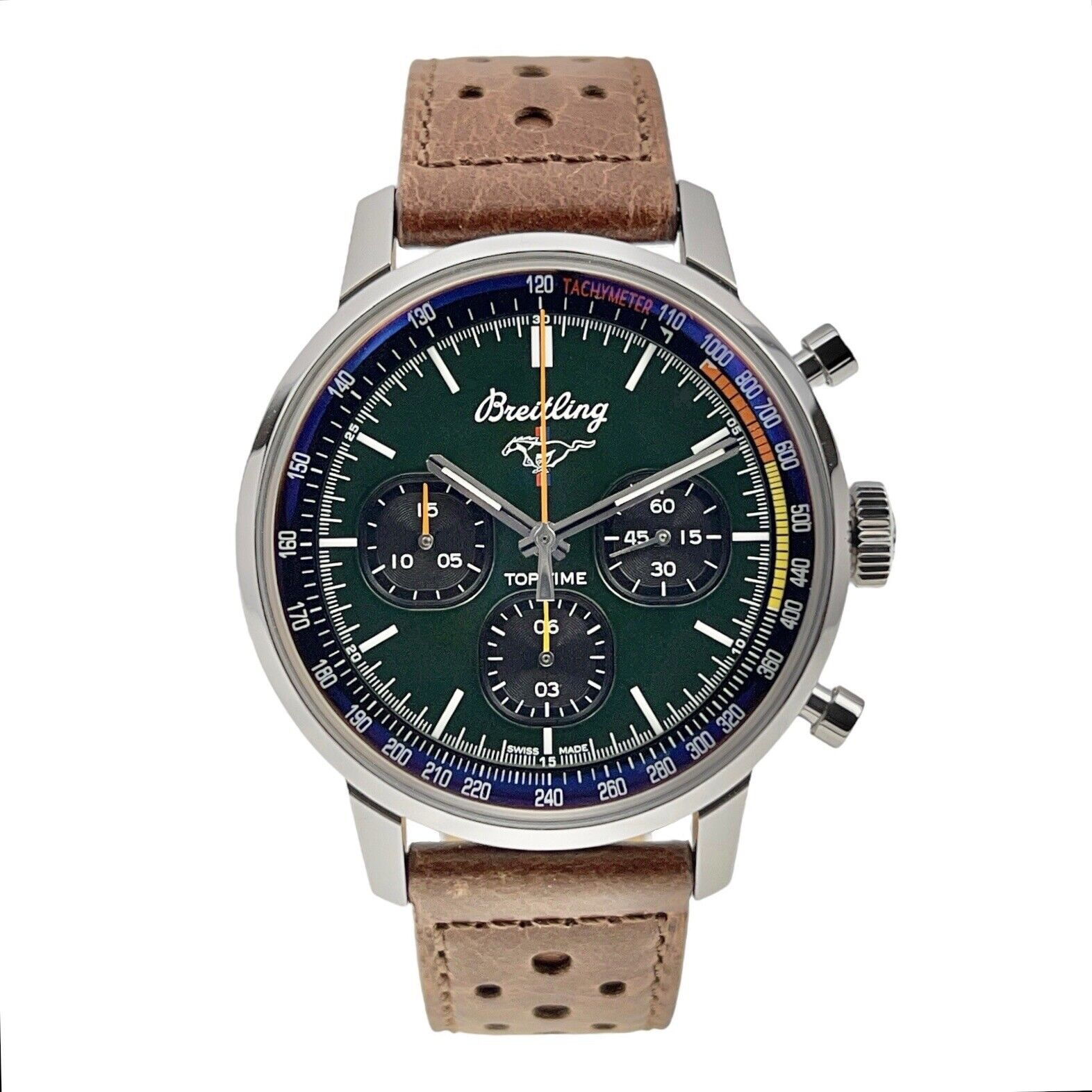 Breitling Top Time Ford Mustang Steel Green 42mm Automatic Men’s Watch A25310