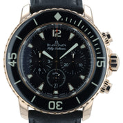 Blancpain Fifty Fathoms 18k Rose Gold Black Dial 45mm Automatic Mens Watch 5085F
