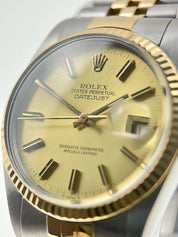 1983 Rolex Datejust Oyster Perp 36mm TT Steel Gold Automatic Jubilee Watch 16013