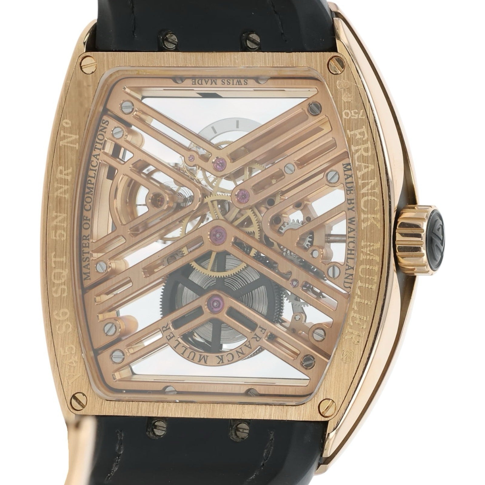 Franck Muller Vanguard 18k Rose Gold Skeleton Dial Manual Wind Men’s V45T 5NNR