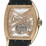 Franck Muller Vanguard 18k Rose Gold Skeleton Dial Manual Wind Men’s V45T 5NNR