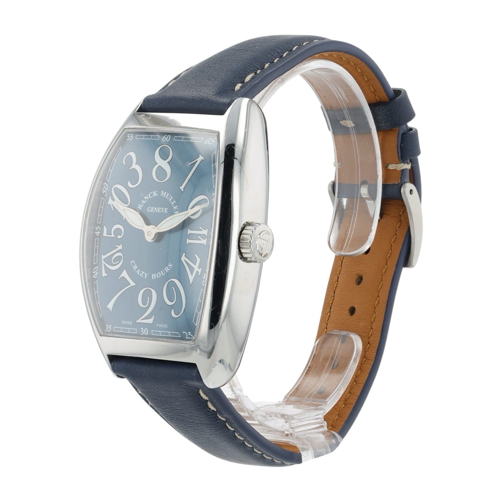 Franck Muller Crazy Hours Blue Dial Steel 43x33mm Auto Men's Watch 7880 CH II NR
