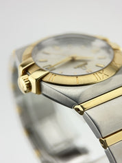 Omega Constellation Gold Steel Silver Dial 38mm Automatic Mens Watch 1201.30.00