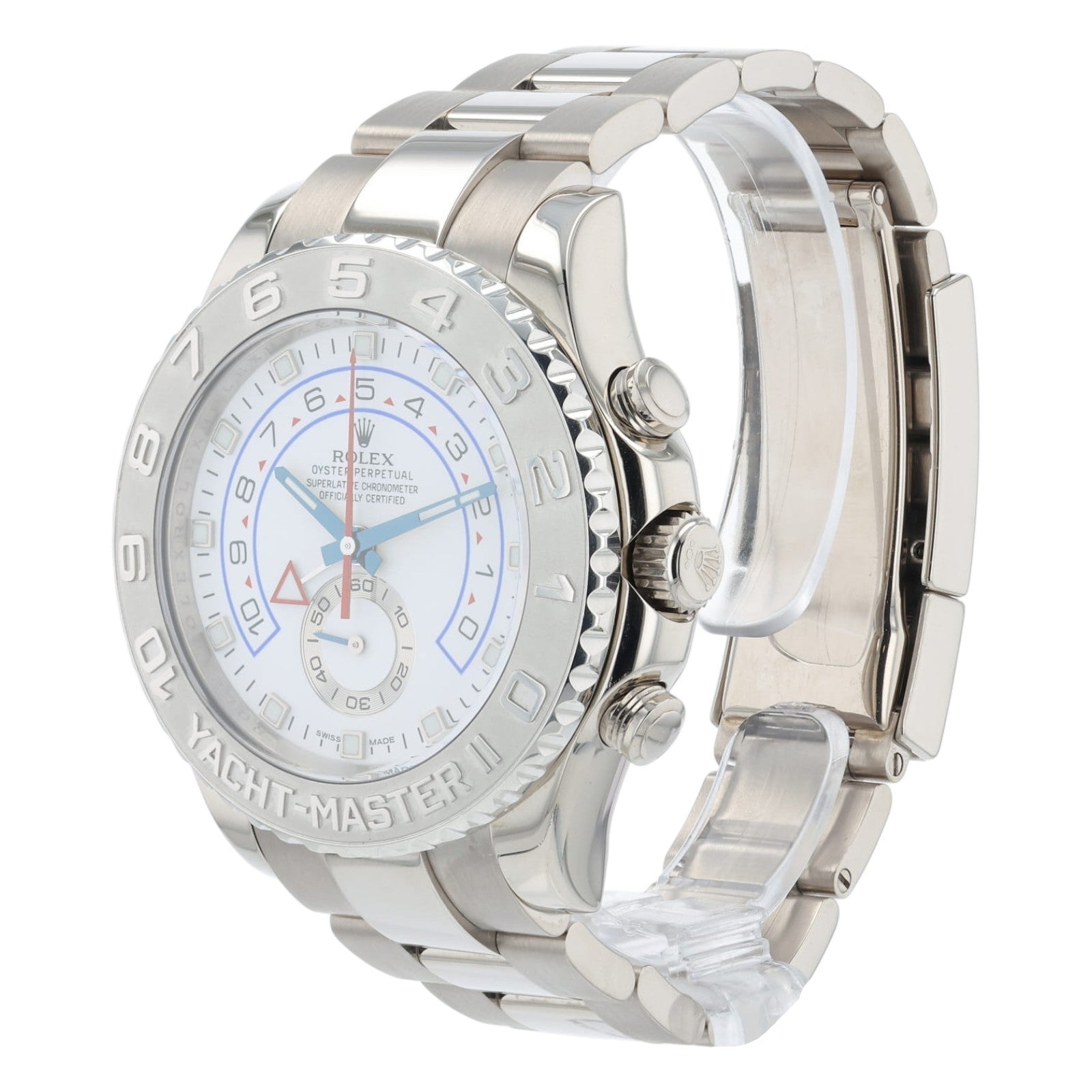 Rolex Yacht-Master II White Dial 18k White Gold 44mm Automatic Mens Watch 116689