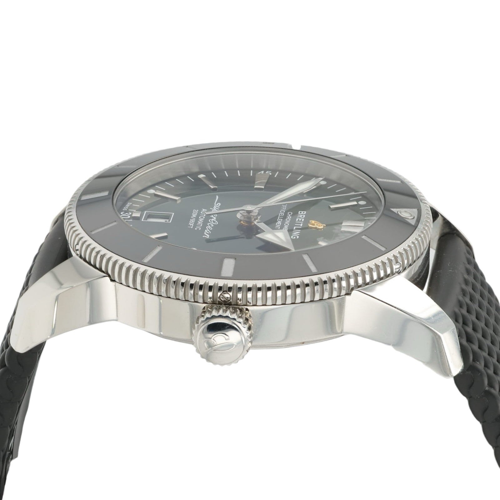 Breitling Superocean Green Dial Stainless Steel 46mm Automatic Mens Watch AB2020