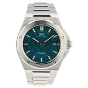 IWC Ingenieur Aqua Dial Stainless Steel 40mm Automatic Movement Mens IW3298903
