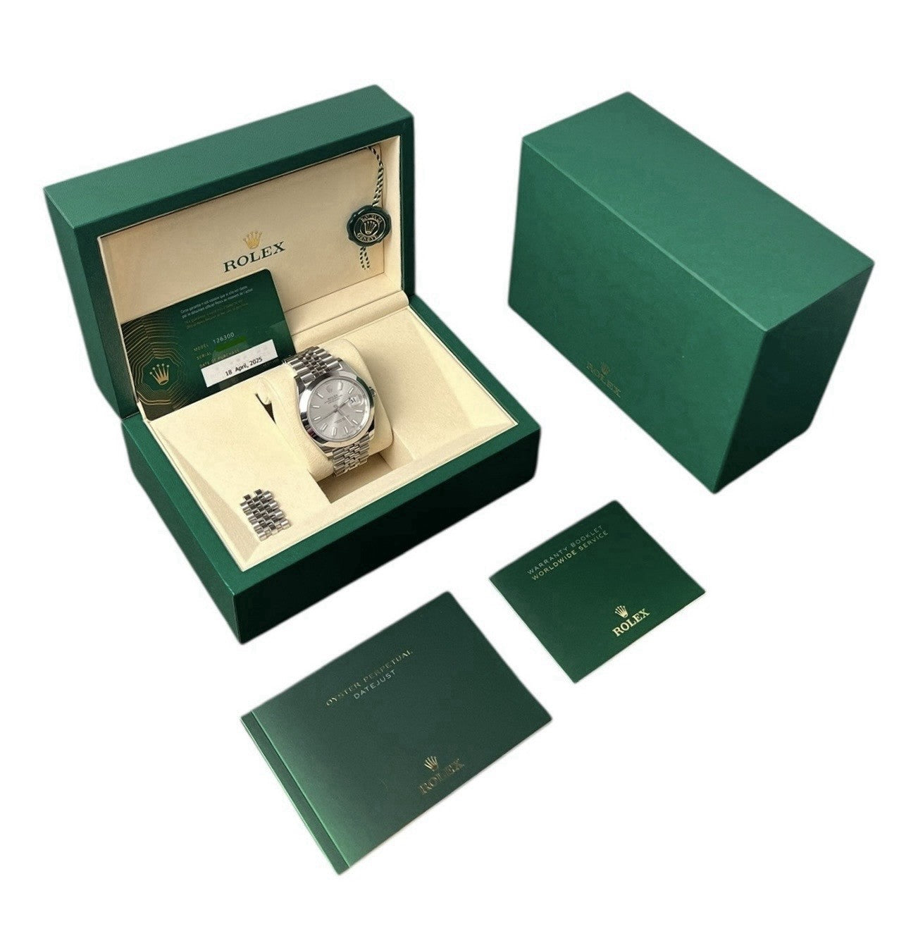 2025 Rolex Datejust Stainless Steel Silver Dial 41mm Automatic Mens Watch 126300