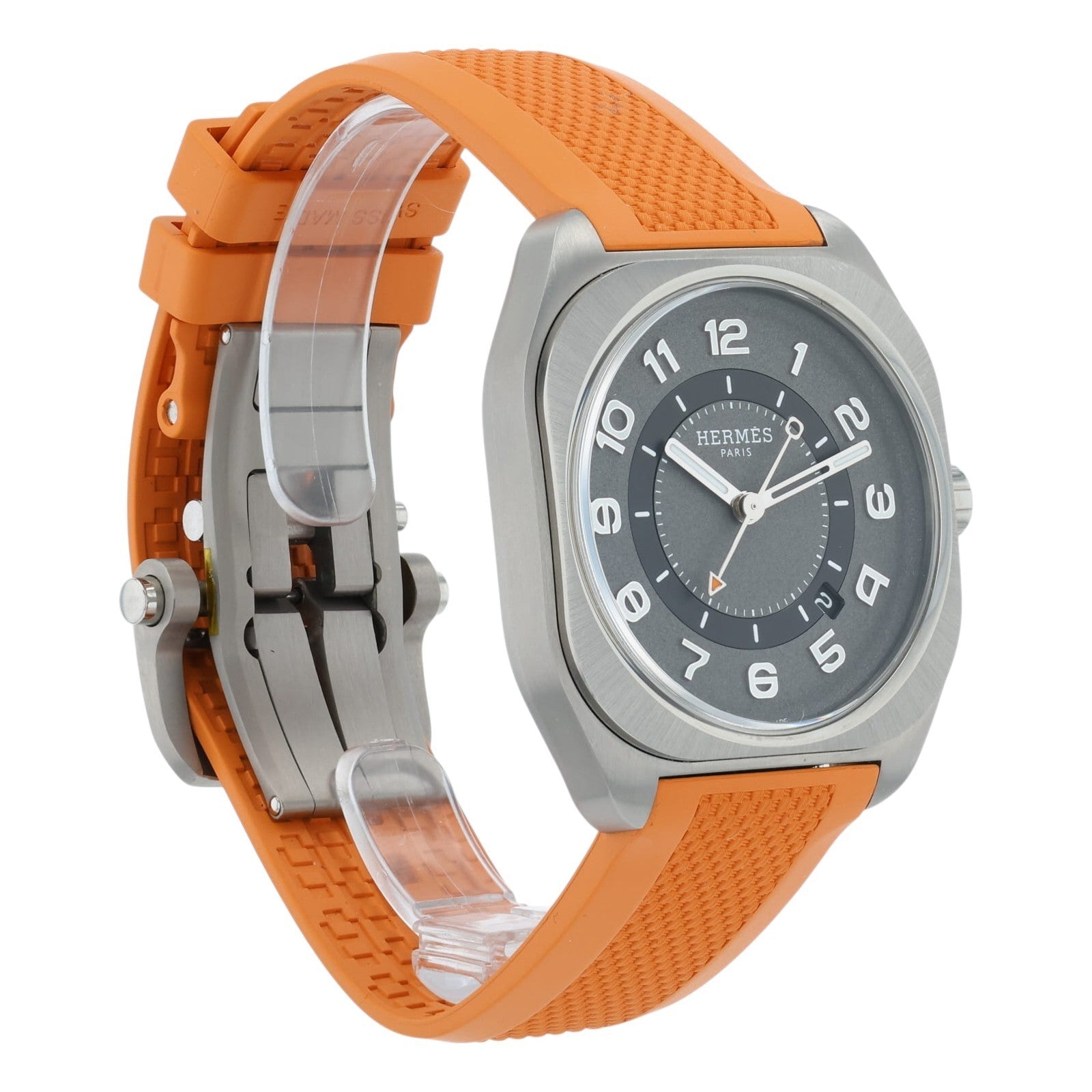 Hermes H08 Gray Dial Titanium 42mm Automatic Mens Watch W049430WW00