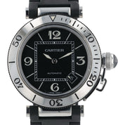 Cartier Pasha Seatimer Black Dial Stainless Steel 40.5mm Automatic Mens W31077U2