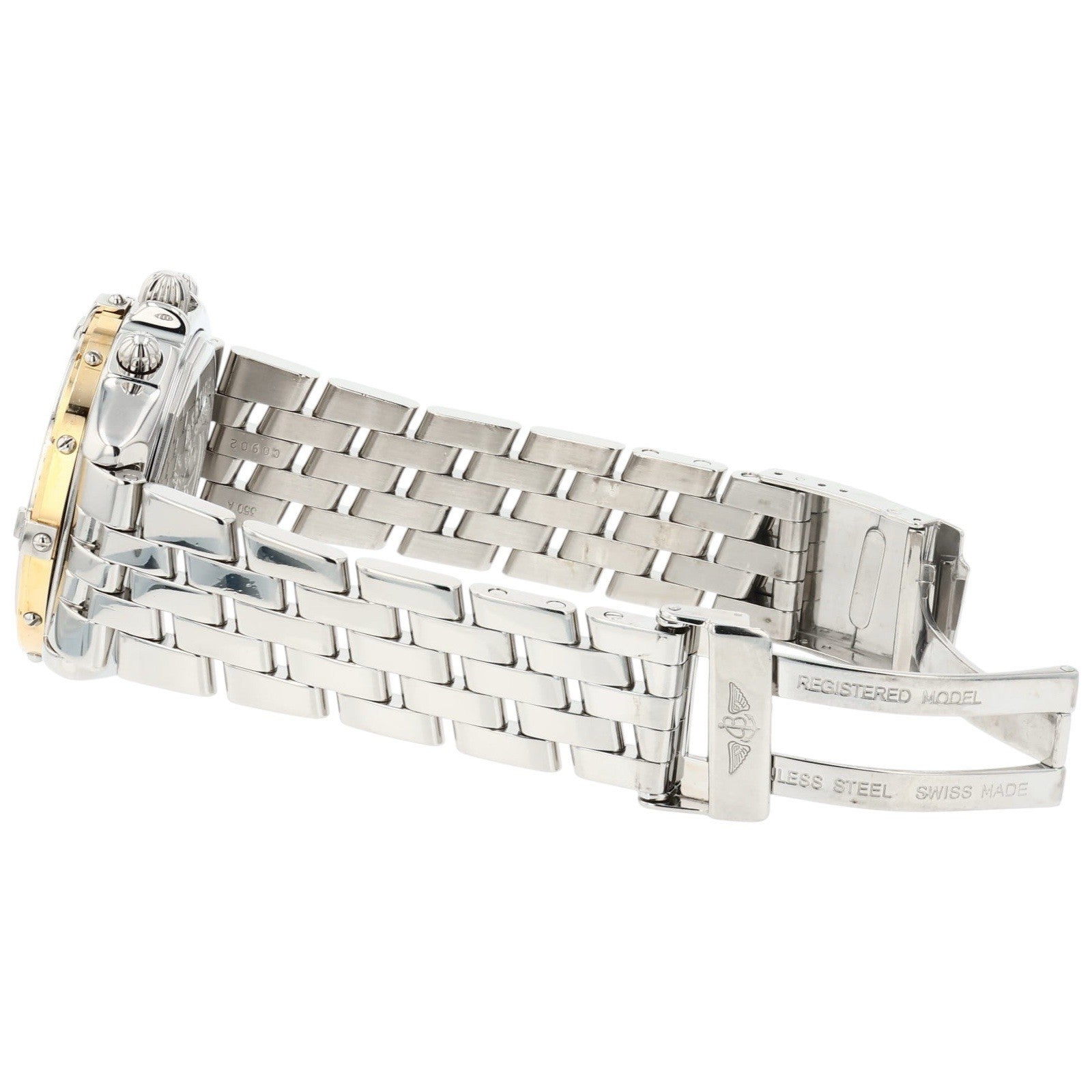 Breitling Crosswind Gold & Steel Blue Dial 43mm Automatic Mens Watch D13355