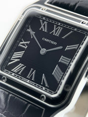 Cartier Santos Dumont Steel Black Dial 31mm Manual Wind Men’s Watch WSSA0046